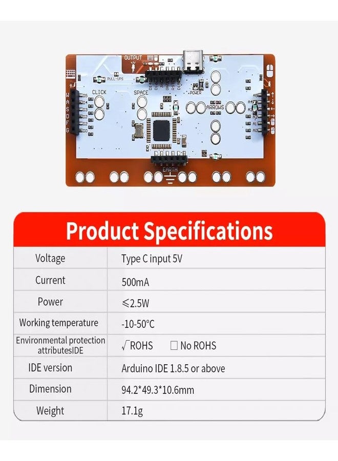 REES52 Makey Makey Tech Kit STEM Toy for Kids with USB Cable Alligator Clips Support Connect Objects to Computer Keys - Image 3